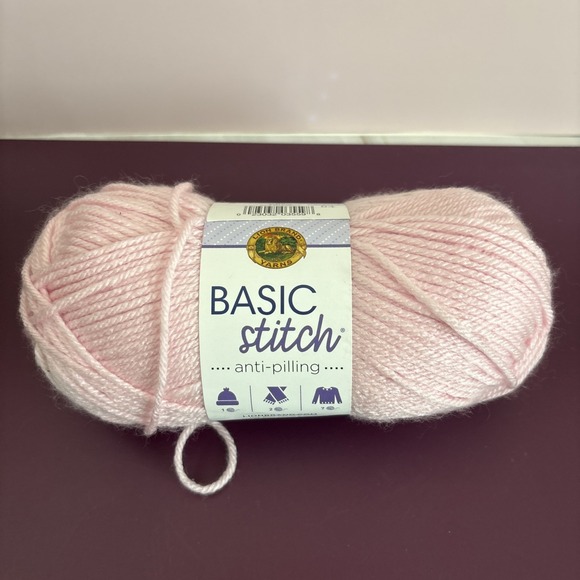 lion brand Other - Lion Brand Basic Stitch Yarn Baby Pink #4 Medium Anti-Pilling 3.5 oz 185 yd